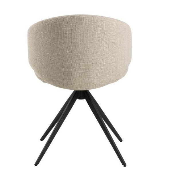 Krzesło Ella beżowe Basel 24, czarne nogi - ACTONA